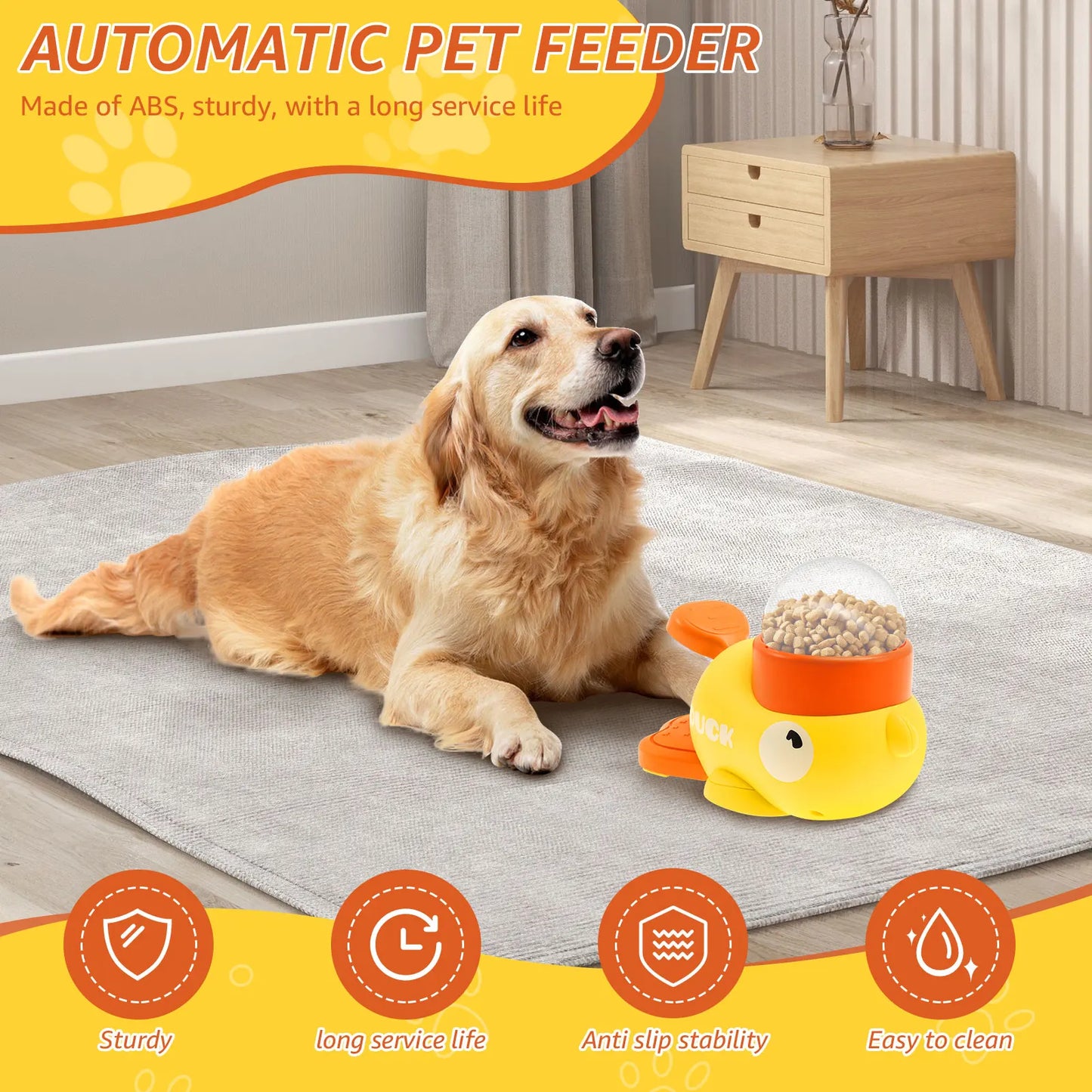 The Happy-Waddles Interactive Slow Feeder (Duck Edition!)